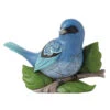 Enesco Jim Shore Indigo Bunting Bird Figurine, 4" 2 Enesco Jim Shore Indigo Bunting Bird Figurine, 4" -Hallmark Store Jim Shore Indigo Bunting Bird on Branch Figurine 6016384 01