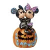 Enesco Jim Shore Disney Mickey And Minnie On Pumpkin Light-Up Figurine, 7.2" -Hallmark Store Jim Shore Mickey Minnie Skeletons LightUp Figurine 6016596 01