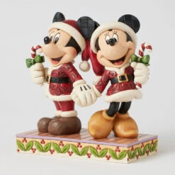 Enesco Jim Shore Disney Mickey And Minnie With Candy Canes Figurine, 6.14" -Hallmark Store Jim Shore Mickey and Minnie in Santa Suits Figurine 6016882 04