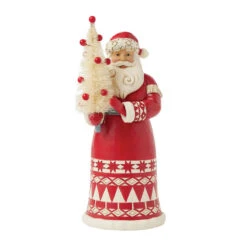 Enesco Jim Shore Nordic Noel Santa With Sisal Tree Figurine, 10.04"