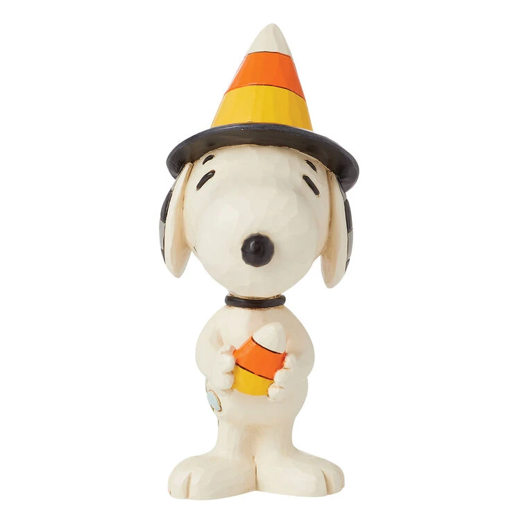 Enesco Jim Shore Peanuts Snoopy Candy Corn Hat Mini Figurine, 3.7" 3 Enesco Jim Shore Peanuts Snoopy Candy Corn Hat Mini Figurine, 3.7"