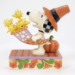 Enesco Jim Shore Peanuts Snoopy Cornucopia Of Friends Figurine, 5.3" H