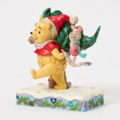 Enesco Jim Shore Disney Winnie The Pooh With Christmas Tree Figurine, 6.22" -Hallmark Store Jim Shore Pooh Carrying Christmas Tree Figurine 6016886 04
