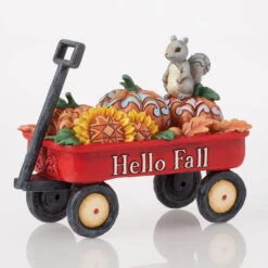 Enesco Jim Shore Red Harvest Wagon With Pumpkins Figurine, 4.33" H -Hallmark Store Jim Shore Red Harvest Wagon With Pumpkins Figurine 6016634 02