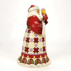 Enesco Jim Shore Heartwood Creek Santa Cardinal On Hand Figurine, 12.12" -Hallmark Store Jim Shore Santa Holding Cardinal and Lantern Figurine 6017002 04