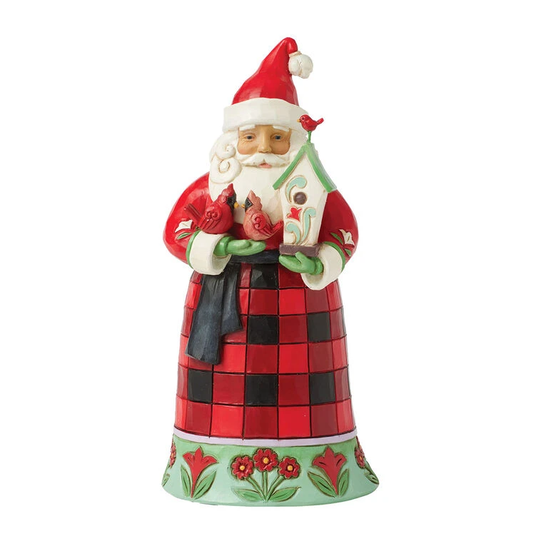 Enesco Jim Shore Heartwood Creek Santa Holding Birdhouse And Birds Figurine, 6.5" 3 Enesco Jim Shore Heartwood Creek Santa Holding Birdhouse And Birds Figurine, 6.5"