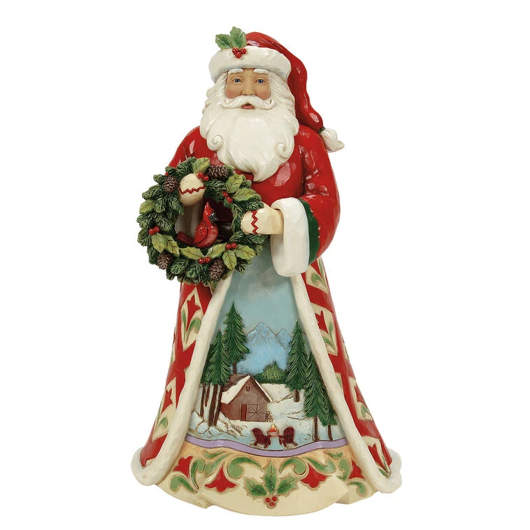 Enesco Jim Shore Heartwood Creek Christmas At The Lodge Santa Figurine, 10" 3 Enesco Jim Shore Heartwood Creek Christmas At The Lodge Santa Figurine, 10"