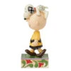 Enesco Jim Shore Peanuts Charlie Brown Walking Snoopy Figurine, 6.1" -Hallmark Store Jim Shore Snoopy on Charlie Browns Head Figurine 6016270 01