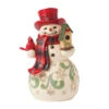 Enesco Jim Shore Heartwood Creek Snowman And Cardinal Figurine, 6.25" -Hallmark Store Jim Shore Snowman With Cardinal and Birdhouse Figurine 6017025 01