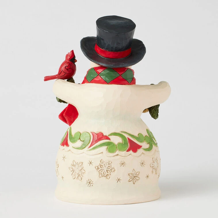 Enesco Jim Shore Heartwood Creek Snowman With Garland And Cardinal Figurine, 8.75" 4 Enesco Jim Shore Heartwood Creek Snowman With Garland And Cardinal Figurine, 8.75" - Image 2