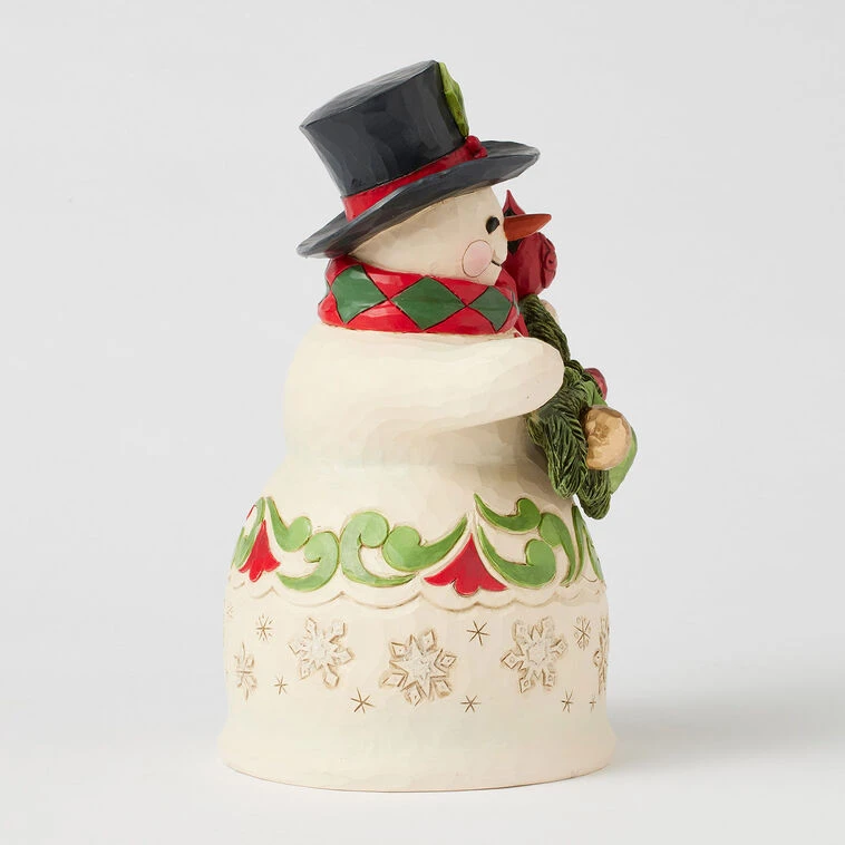 Enesco Jim Shore Heartwood Creek Snowman With Garland And Cardinal Figurine, 8.75" 6 Enesco Jim Shore Heartwood Creek Snowman With Garland And Cardinal Figurine, 8.75" - Image 4