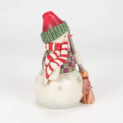 Enesco Jim Shore Heartwood Creek Snowman With Peeking Dog Figurine, 7" -Hallmark Store Jim Shore Snowman With Puppy Figurine 6017014 04