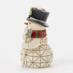 Enesco Jim Shore Heartwood Creek Snowman With Snowflake Cane Mini Figurine, 3.82" 8 Enesco Jim Shore Heartwood Creek Snowman With Snowflake Cane Mini Figurine, 3.82" -Hallmark Store Jim Shore Snowman With Snowflake Cane Mini Figurine 6017277 03