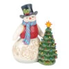 Enesco Jim Shore Heartwood Creek Snowman With Vintage Light-Up Tree Figurine, 8.5" 2 Enesco Jim Shore Heartwood Creek Snowman With Vintage Light-Up Tree Figurine, 8.5" -Hallmark Store Jim Shore Snowman and Vintage Tree With Light Figurine 6017016 01