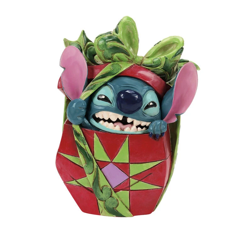 Enesco Jim Shore Disney Stitch Breaking Out Of Present Figurine, 5" 3 Enesco Jim Shore Disney Stitch Breaking Out Of Present Figurine, 5"