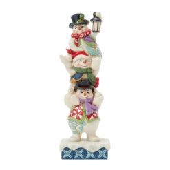 Enesco Jim Shore Heartwood Creek Stacked Snowmen Figurine, 11.5:
