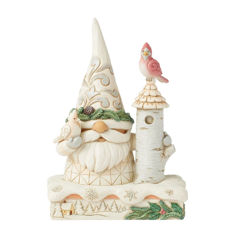 Enesco Jim Shore Woodland Gnome With Birdhouse And Birds Figurine, 6.22" 3 Enesco Jim Shore Woodland Gnome With Birdhouse And Birds Figurine, 6.22"