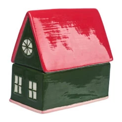 Jingle Berries And Juniper Scented Ceramic Green House Candle -Hallmark Store Jingle Berries Juniper Ceramic Green House Candle HMHOUSE2 05