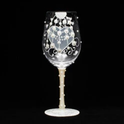 Lolita Two Hearts One Love Handpainted Wine Glass, 15 Oz. 10 Lolita Two Hearts One Love Handpainted Wine Glass, 15 Oz. -Hallmark Store Keepsake for Bride or Wedding Day Lolita Wine Glass 6016403 02
