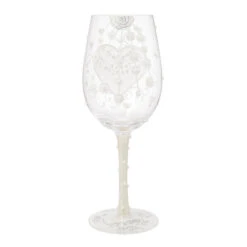 Lolita Two Hearts One Love Handpainted Wine Glass, 15 Oz. 11 Lolita Two Hearts One Love Handpainted Wine Glass, 15 Oz. -Hallmark Store Keepsake for Bride or Wedding Day Lolita Wine Glass 6016403 03