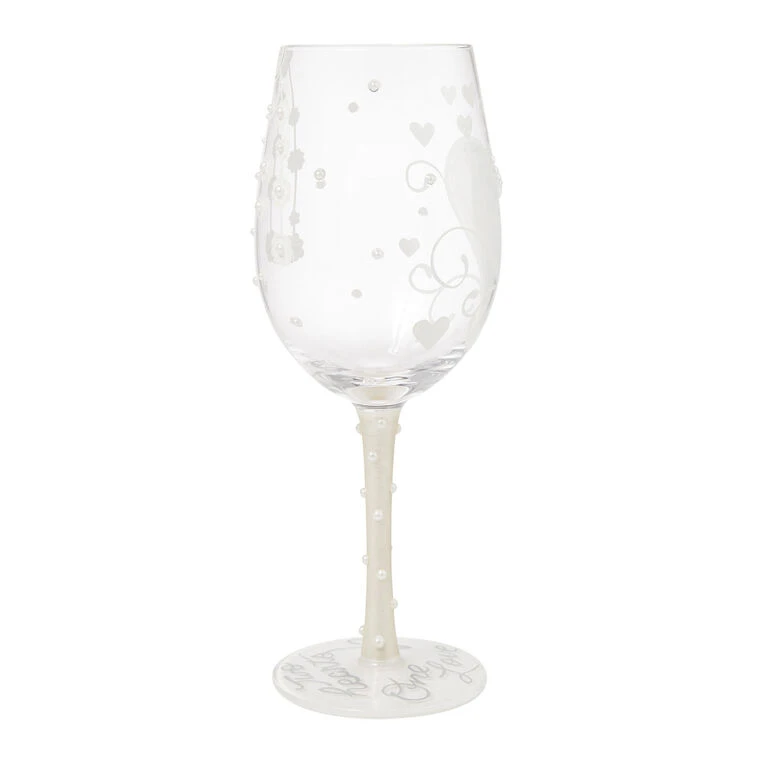 Lolita Two Hearts One Love Handpainted Wine Glass, 15 Oz. 7 Lolita Two Hearts One Love Handpainted Wine Glass, 15 Oz. - Image 5