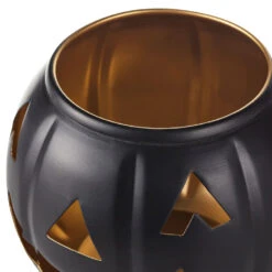 Hallmark Large Black Metal Jack-o'-Lantern Candle Holder -Hallmark Store Large Black Metal JackoLantern Candle Holder 1HGN5303 04
