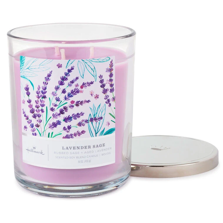 Hallmark Lavender Sage 3-Wick Jar Candle, 16 Oz. 5 Hallmark Lavender Sage 3-Wick Jar Candle, 16 Oz. - Image 3