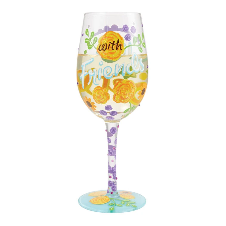 Lolita Life Is Better With Friends Wine Glass, 15 Oz. 4 Lolita Life Is Better With Friends Wine Glass, 15 Oz. - Image 2