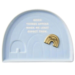 Hallmark Rainbow-Shaped Trinket Dish With Token -Hallmark Store Light Blue RainbowShaped Trinket Dish With Token 1BIT2000 02