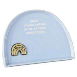 Hallmark Rainbow-Shaped Trinket Dish With Token -Hallmark Store Light Blue RainbowShaped Trinket Dish With Token 1BIT2000 03