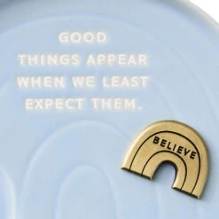 Hallmark Rainbow-Shaped Trinket Dish With Token -Hallmark Store Light Blue RainbowShaped Trinket Dish With Token 1BIT2000 05