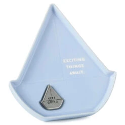 Hallmark Sailboat-Shaped Trinket Dish With Token -Hallmark Store Light Blue SailboatShaped Trinket Dish With Token 1BIT2002 03