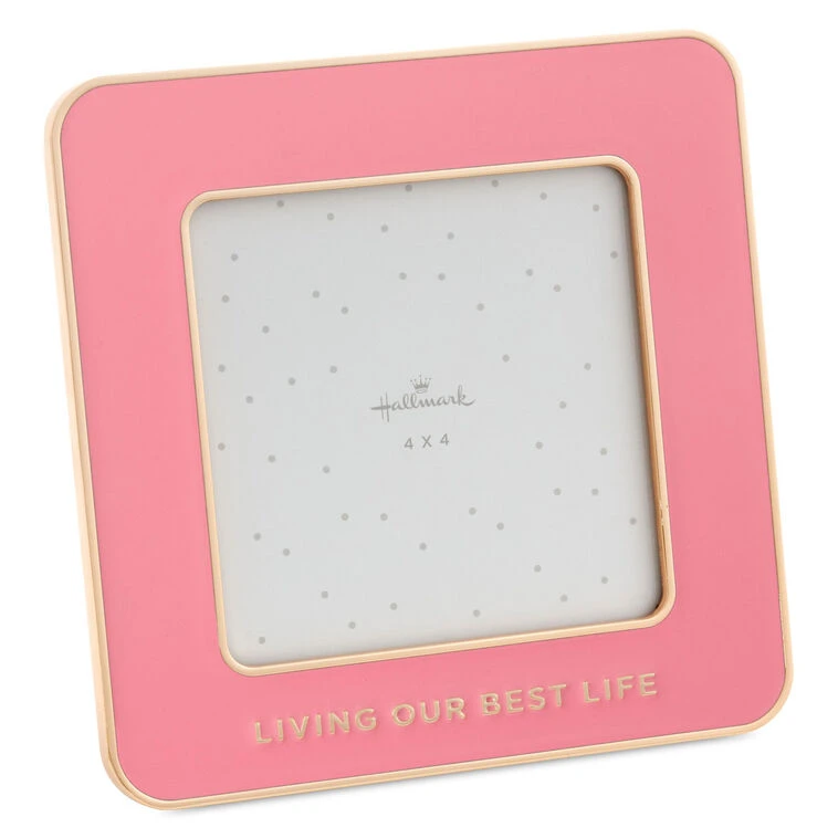 Hallmark Living Our Best Life Pink Enamel Picture Frame, 4x4 3 Hallmark Living Our Best Life Pink Enamel Picture Frame, 4x4
