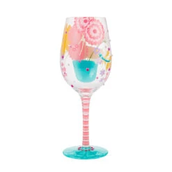 Lolita Best Mom Ever Handpainted Wine Glass, 15 Oz. -Hallmark Store Lolita Best Mom Wine Glass 6010659 02