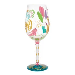 Lolita Birthday Queen Handpainted Wine Glass, 15 Oz. 10 Lolita Birthday Queen Handpainted Wine Glass, 15 Oz. -Hallmark Store Lolita Birthday Queen and Gold Crown Wine Glass 6016400 03