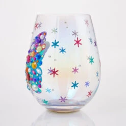 Lolita Bejeweled Butterfly Stemless Handpainted Wine Glass, 20 Oz. 8 Lolita Bejeweled Butterfly Stemless Handpainted Wine Glass, 20 Oz. -Hallmark Store Lolita Butterfly With Gems Stemless Wine Glass 6016973 03