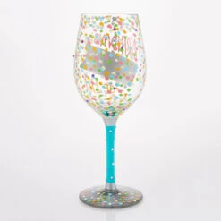 Lolita Birthdays Are The Confetti Of Life Handpainted Wine Glass, 15 Oz. 7 Lolita Birthdays Are The Confetti Of Life Handpainted Wine Glass, 15 Oz. -Hallmark Store Lolita Colorful Confetti Birthday Wine Glass 6016966 02