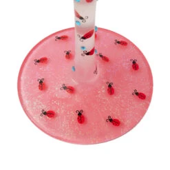 Lolita Ladybird Handpainted Wine Glass, 15 Oz. 8 Lolita Ladybird Handpainted Wine Glass, 15 Oz. -Hallmark Store Lolita Daisy and Ladybug Wine Glass 6016974 03