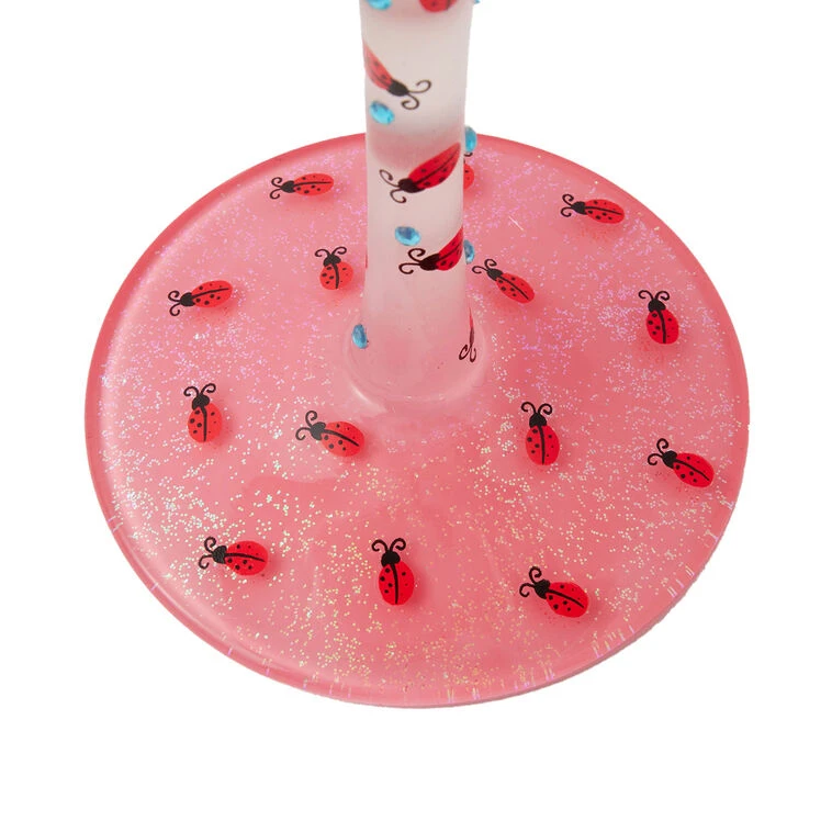 Lolita Ladybird Handpainted Wine Glass, 15 Oz. 5 Lolita Ladybird Handpainted Wine Glass, 15 Oz. - Image 3