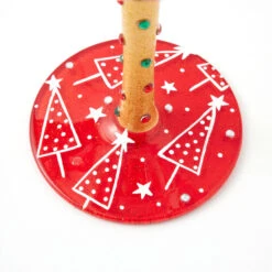 Lolita Most Wonderful Time Of The Year Handpainted Wine Glass, 15 Oz. 8 Lolita Most Wonderful Time Of The Year Handpainted Wine Glass, 15 Oz. -Hallmark Store Lolita Red and Green Christmas Trees Wine Glass 6017345 03