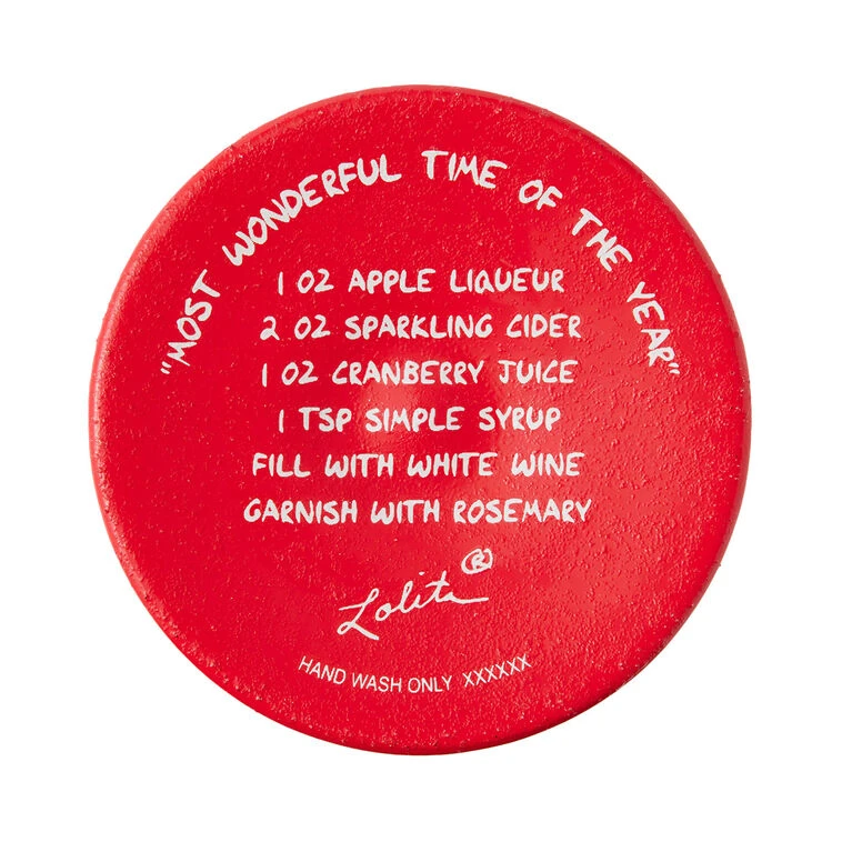 Lolita Most Wonderful Time Of The Year Handpainted Wine Glass, 15 Oz. 6 Lolita Most Wonderful Time Of The Year Handpainted Wine Glass, 15 Oz. - Image 4