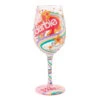 Lolita Barbie The Original Fashionista Handpainted Wine Glass, 15 Oz.