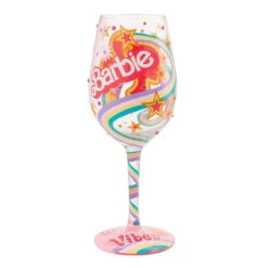 Lolita Barbie The Original Fashionista Handpainted Wine Glass, 15 Oz.