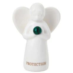 Hallmark Malachite Angel Of Protection Mini Angel Figurine, 2"