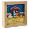 Hallmark Manger Scene Musical Shadow Box With Light, 7x7 -Hallmark Store Manger Scene Lighted Sentiment Box With Sound 1KCX2030 01