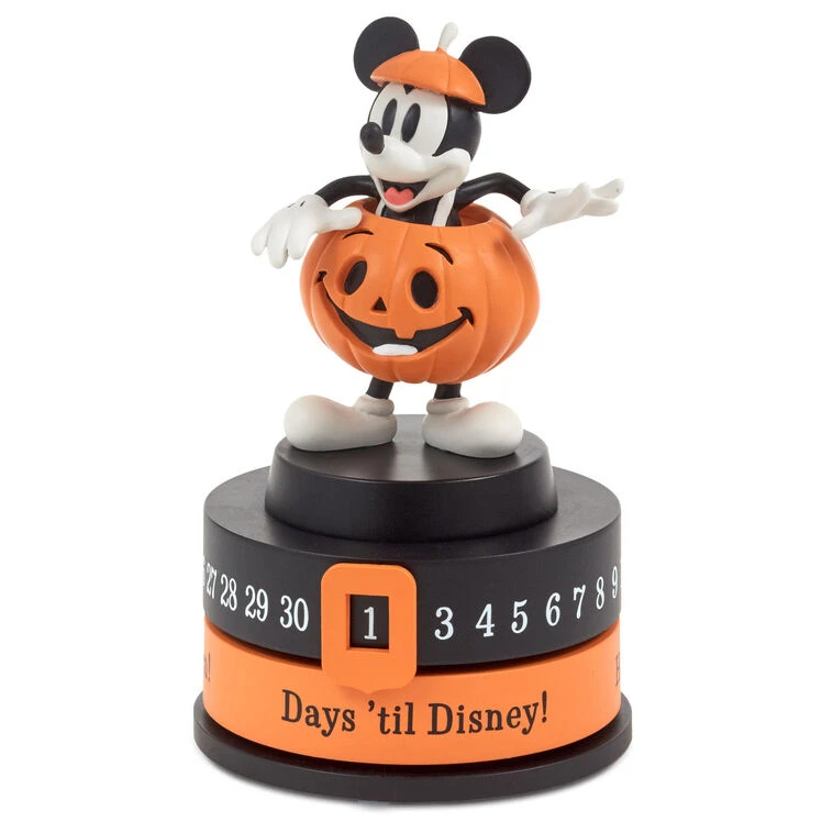 Hallmark Disney Jack-o'-Lantern Mickey Mouse Halloween Countdown Calendar Statue, 7" 3 Hallmark Disney Jack-o'-Lantern Mickey Mouse Halloween Countdown Calendar Statue, 7"