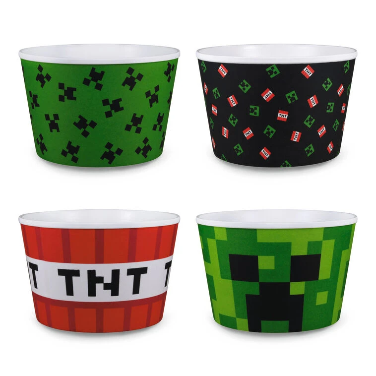 Hallmark Minecraft Popcorn Bowls, Set Of 4 3 Hallmark Minecraft Popcorn Bowls, Set Of 4