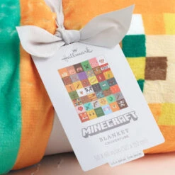 Hallmark Minecraft Game Icons Throw Blanket, 51x62 -Hallmark Store Minecraft Game Icons in Colorful Grid Fleece Blanket 1NIT1024 05