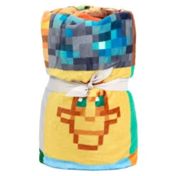 Hallmark Minecraft Game Icons Throw Blanket, 51x62 -Hallmark Store Minecraft Game Icons in Colorful Grid Fleece Blanket 1NIT1024 06