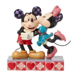 Enesco Jim Shore Disney Minnie Kissing Mickey Figurine, 5.8"